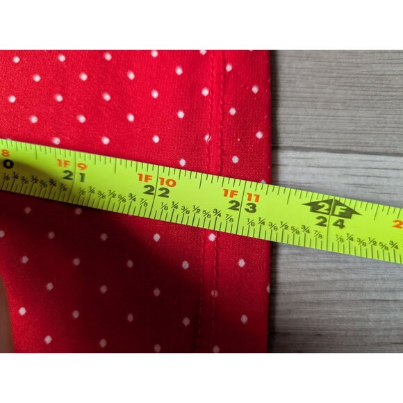 Jones New York Red Sleeveless Polka Dot Pleated Blouse Womens XL Lightweight Top - Picture 6 of 7